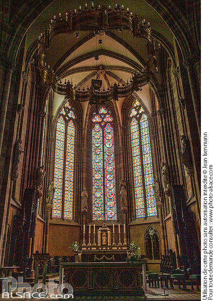Photo : Intérieur de l'église abbatiale Saint-Pierre et Paul, Wissembourg, Bas-Rhin (67) - (ref. C230725-024) © Jean Isenmann