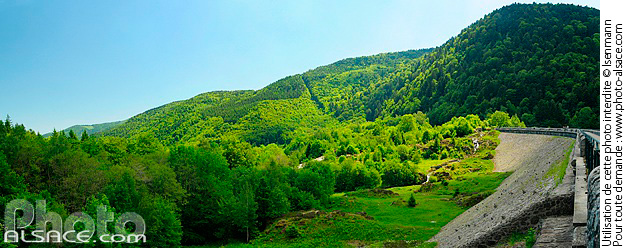 Barrage du lac d'Alfeld, Vallée de la Doller, Parc naturel régional des Ballons des Vosges, Haut-Rhin (68), Alsace, France