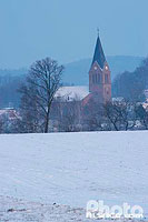 Photo : Village de Obersoultzbach en hiver, Bas-Rhin (67)