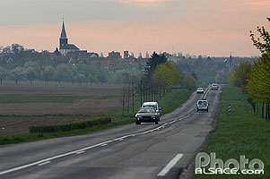 Photo : Route départementale D421 à l'entrée de Hochfelden, Bas-Rhin (67)