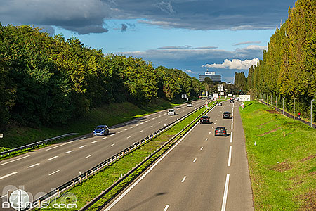 Photo : Autoroute A350 (ou M2350) à l'entrée de Strasbourg, Strasbourg, Bas-Rhin (67)