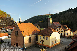 Photo : Village de Graufthal, Eschbourg, Parc naturel régional des Vosges du Nord, Bas-Rhin (67)