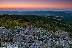 Photo : L'aube depuis l'Altenkraehkopf, Soultzeren, Haut-Rhin (68)