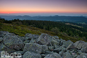Photo : Lever de soleil depuis l'Altenkraehkopf, Soultzeren, Haut-Rhin (68)