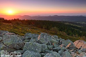 Photo : Lever de soleil depuis l'Altenkraehkopf, Soultzeren, Haut-Rhin (68)