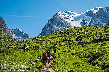 Photo : GR55 et la Grande Casse, Pralognan-la-Vanoise, Parc national de la Vanois, Savoie (73), Rhône-Alpes, France