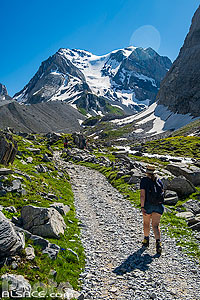 Photo : GR55 et la Grande Casse, Pralognan-la-Vanoise, Parc national de la Vanois, Savoie (73), Rhône-Alpes, France