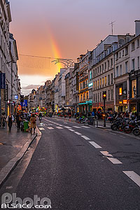 Photo : Rue du Faubourg Saint-Antoine le soir, Paris (75011)