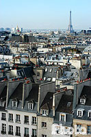Photo : Paris et la tour Eiffel vue depuis le centre Georges Pompidou, Paris (75)