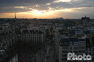 Photo : Paris et la tour Eiffel vue depuis le centre Georges Pompidou, Paris (75)