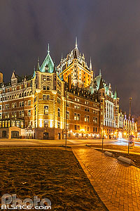 Photo : Terrasse Dufferin et Château Frontenac la nuit, Québec, Canada, Québec, Canada