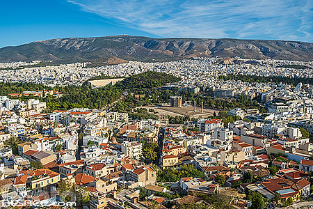 Photo : Athènes vue de l'Acropole, Athènes, Grèce, Attique, Grèce