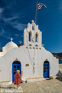 Photo : Eglise Evangelistria Taxiarches à Vathi sur l'île de Sifnos, Archipel des Cyclades, Grèce